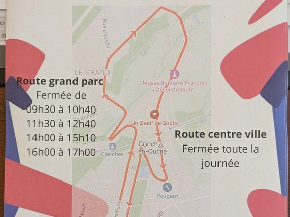 Accès routier au Musée très limité dimanche 30 août