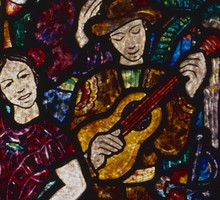 Vitrail les espagnols, détail