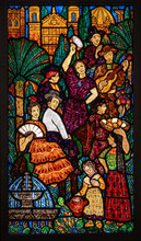 Stained glass window of the Spanish people of Décorchemont