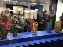 Inauguration de l'exposition MURANO 1920-2020 en présence du maire de Conches Jérôme Pasco, de son adjointe à la culture et conseillère départementale Claire Lacampagne-Crochet, du directeur du Musée Eric Louet et de son équipe du musée du verre