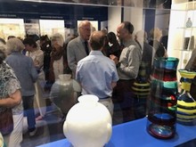 Inauguration de l'exposition MURANO 1920-2020 en présence du maire de Conches Jérôme Pasco, de son adjointe à la culture et conseillère départementale Claire Lacampagne-Crochet, du directeur du Musée Eric Louet et de son équipe du musée du verre